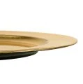 Plastplate Ø33cm gull med bladgulleffekt | Floristik24.no