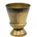 Floristik24 Vintage planter metall kopp vase messing Ø14cm H17cm