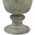 Floristik24 Kopp antikk metall kopp vase grå/brun Ø18,5cm 21,5cm