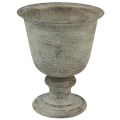 Floristik24 Kopp antikk metall kopp vase grå/brun Ø18,5cm 21,5cm