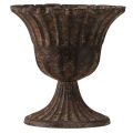 Kopp vase dekorativ kopp metall brun antikk Ø14cm H12cm | Floristik24.no