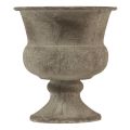 Floristik24 Kopp vase dekorative skål i metall grå antikk Ø13,5cm H15cm