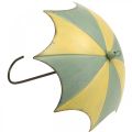 Floristik24 Metallparaplyer, vår, hengende paraplyer, høstdekor rosa/grønn, blå/gul H29,5cm Ø24,5cm sett med 2 stk.