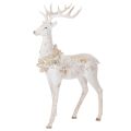 Floristik24 Dekorativ hjortefigur med kongledekorasjon til vinterdekorasjon, 49 cm