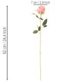 Kunstige roseblomster i en bukett, lang stilk 62 cm, 12 stk. | Floristik24.no