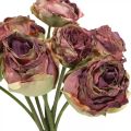 Floristik24 Roser antikt rosa, silke blomster, kunstige blomster L23cm 8stk