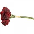 Floristik24 Kunstige roser røde, silkeblomster, haug med roser L23cm 8stk