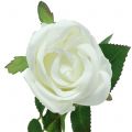 Floristik24 Rose hvit 44cm til dekorasjon 6stk