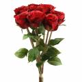 Floristik24 Rose i en haug kunstrød 36cm 8stk