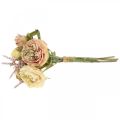 Floristik24 Roser kunstige blomster i bunt høstbukettkrem, rosa H36cm