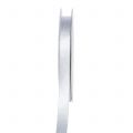 Floristik24 Satengbånd med glimmer sølv 10mm 20m