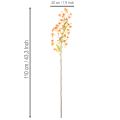 Kunstig blomst orkidegren oransje filigran romdekorasjon 110 cm 3 stk | Floristik24.no