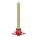 Stjerneformet lysholder for kjeglelys, advent og jul, 8 cm, 2 stk. | Floristik24.no