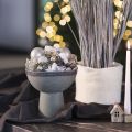 Moderne rund blomsterkasse på høy base, 18 cm | Floristik24.no