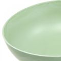Floristik24 Dekorativ skål grønn pastell plast bordpynt fjær Ø20cm