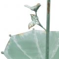Floristik24 Antikk paraply for hengende myntegrønn H43cm Ø28cm