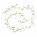 Floristik24 Bryllupsdekorasjon krans gypsophila med øyelapper hvit 180cm