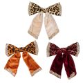 Floristik24 Dekorativ sløyfe med dyreprint leopardmønster 20 cm 3 stk