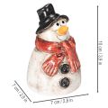 Snømannfigur med rødt skjerf, juledekorasjon, 10 cm | Floristik24.no