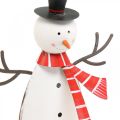 Floristik24 Julepynt, snømann med skjerf, metalldekorasjon til vinter H33cm