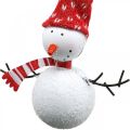 Floristik24 Juletrepynt snømann til å henge metall 8,5 / 13cm 4stk