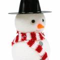 Floristik24 Juletrepynt snømann med lue til oppheng H8cm 12stk