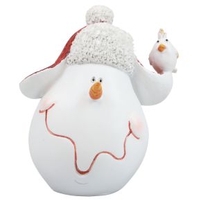 Floristik24 Borddekorasjon Julepynt snømann med lue H13cm 2stk
