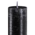 Sorte lys ensfargede pinnelys 34x300mm 4 stk | Floristik24.no