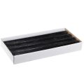 Sorte lys ensfargede pinnelys 34x300mm 4 stk | Floristik24.no