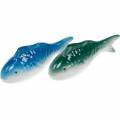 Floristik24 Svømmefisk blå/grønn keramikk 16cm 2stk