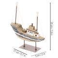 Skipsdekorasjon, maritim stil, tre med stativ, 20 cm | Floristik24.no