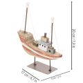 Dekorativ trebåtmodell for vinduskarmen 20 cm | Floristik24.no