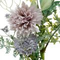 Floristik24 En haug med silkeblomster, sommerpynt, krysantemum og globustistel, kunstige blomster L50cm