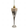 Floristik24 Champagneglass for å henge lys gull 10cm 8stk