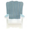 Floristik24 Dekorativ stol laget av tre hvit-turkisgrå H16cm