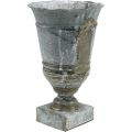 Floristik24 Shabby Chic kopp metall borddekorasjon kopp vase Ø18,5 H30cm