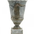 Floristik24 Shabby Chic kopp metall borddekorasjon kopp vase Ø18,5 H30cm