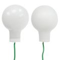 Speilbær Ø2cm hvit matt, blank 140 stk | Floristik24.no