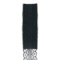 Floristik24 Blondebånd gavebånd svart bånd blonder 28mm 20m
