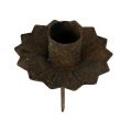 Floristik24 Konisk lysestake for innsetting Ø7cm rust 4stk