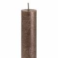 Koniske lys ensfarget kobber metallic 34mm×240mm 4 stk | Floristik24.no