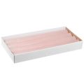 Ensfargede lys rosa pinnelys lys rosa 34x300mm 4 stk. | Floristik24.no