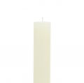 Ensfargede kremfargede lys, 34 mm x 240 mm, 4 stk. | Floristik24.no