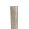 Taper stearinlys ensfarget champagne 34mm x 240mm 4 stk | Floristik24.no