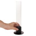 Konisk lysestake med glassylinder. Enkel og tidløs. 31 cm | Floristik24.no