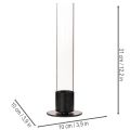 Konisk lysestake med glassylinder. Enkel og tidløs. 31 cm | Floristik24.no