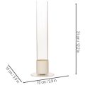 Moderne konisk lysestake med glassylinder og base, 31 cm | Floristik24.no