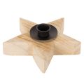 Floristik24 Rustikk stjernelysholder i tre for spisslys, 16 cm