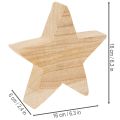 Rustikk stjernelysholder i tre for spisslys, 16 cm | Floristik24.no