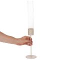 Lysestake med glassylinder på metallbase 50 cm | Floristik24.no